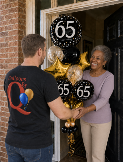 65th Birthday Balloon Bouquet