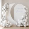 Over the Moon Balloon Backdrop by Party Balloons by Q in Raleigh NC