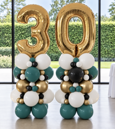 Organic Number Balloon Demi Column