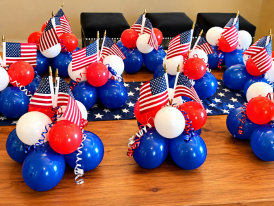 Patriotic Flag Table Centerpiece