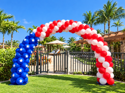 Stunning American Flag Balloon Arch for Patriotic Celebrations