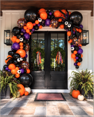 halloween spider balloon garland